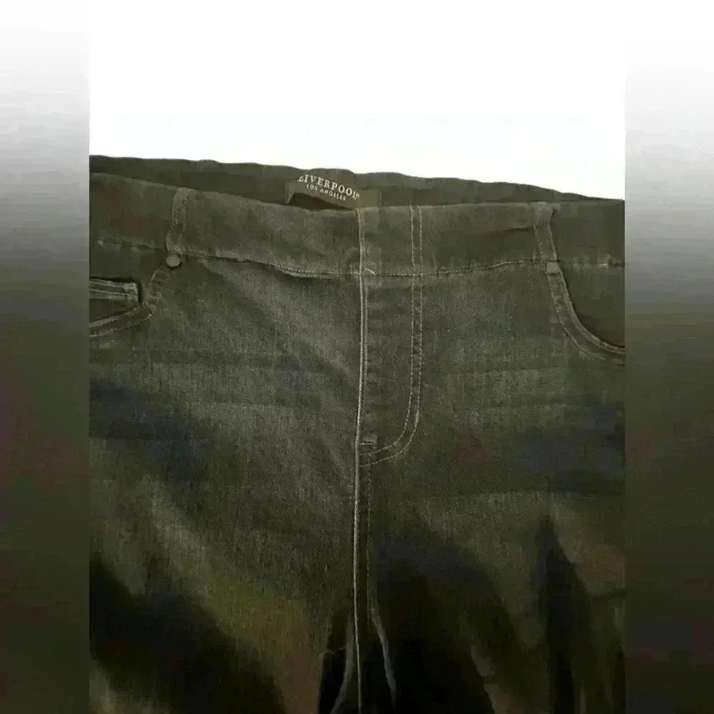 18 W Ankle/crop Liverpool Pull-on Jeggings in Black - Picture 5 of 12